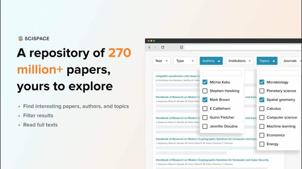 10 Best AI Tools for Academic Research 11 scispace