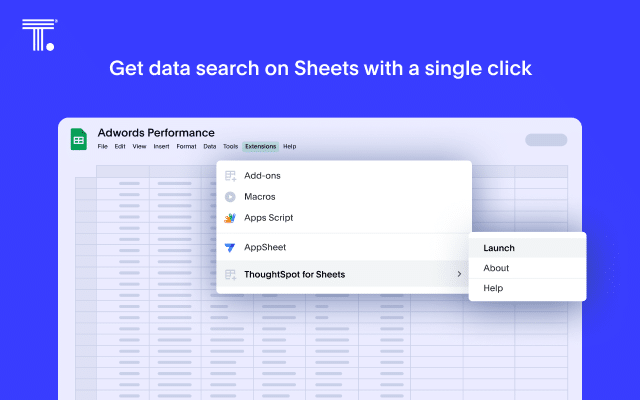 Top 11 AI Tools For Google Sheets 6 thoughtspot for sheets