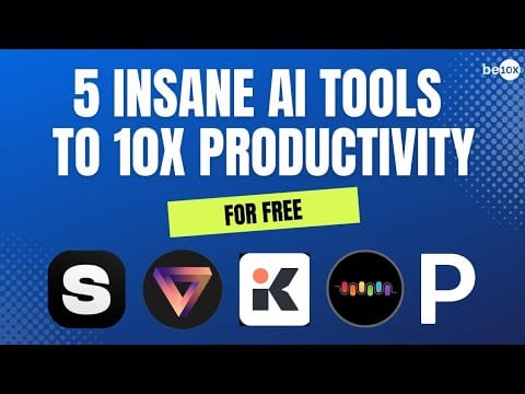 5 Insane AI Tools To 10X Productivity! 🚀🔥